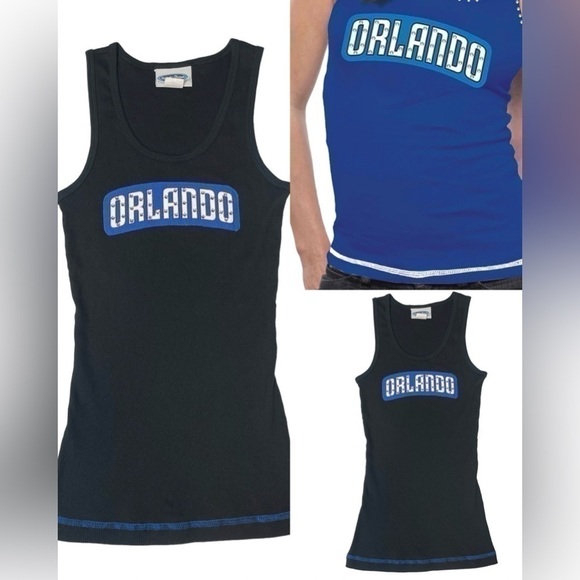 Majestic Threads Orlando Magic Tank Top Women’s Size Small Black Sports Merch - Picture 1 of 16
